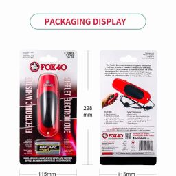 FOX 40 Plastic Electronic Whistle with Loop Lanyard (Red) image 4