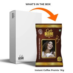 Cafe DESIRE I DRINK SUCCESS Instant Coffee Powder Premix | Milk Not Required | Just Add Hot Water | Taste As Home-Made | Manually And All Vending Machine Suitable | 3 In 1 Packet (1 Kg) image 5
