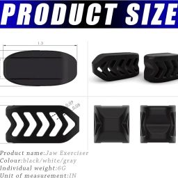 GIDGIDL Jaw Exerciser For Men 3 Resistance Levels (6 pcs) BPA Free Silicone Jaw Exerciser Gum Tablets for Women Jaw Trainer & Jawline Exerciser Shaper For Beginner, Intermediate & Advanced Users image 2