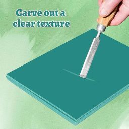 Levin Linoleum Blocks for Printmaking, Linoleum Blocks Green Linocut Block Linoleum Block Printing for Engraving Art Project Printmaking Stamp Carving Block (Only One Sheet) (6X8 INCH) image 3