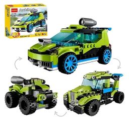 Umadiya® Architect 30 in 1 Rocket Rally Racing Cars Building Blocks | 241+ Pieces | Creative Construction Toy for Kids | DIY Brick Robot, Jet, Ship Models Play Build Skill | Ideal for Boys & Girls image 1