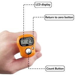 KETHISTONE Multiuse Finger Counter Portable Hand Finger Ring Counting Machine Digital Head Electronic Tally Counter Jap Counting Device for Mantra Jaap Multi-Colour, 11 cm image 2