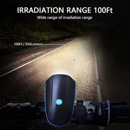 2-in-1 Rechargeable - Cycle Light (3 Modes) - Cycle Light and Horn/Cycle Lights Rechargeable Waterproof (140 dB) - Cycle Light with Horn Cycle LED Front Light (Multicolor) image 1