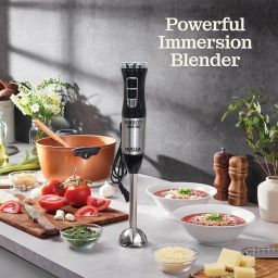 INALSA Electric Hand Blender with 500W Powerful DC Motor|Variable & Turbo Speed|Super Silent|Ultra Sharp SS Blade & Detachable Stem|2Yr Warranty|Blender for smoothie and juices,Whip,Chop-RobotInox500 image 5