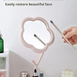 FLIPWYN Flower-Shaped Makeup Mirror, Rotatable Makeup Mirror with Tray Table Vanity Mirror (Multicolor- Pack of 1) image 3