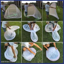 BRIGATTES Mosquito Net for Double Bed King Size Foldable,Foldable Child Mosquitoes with Adults Maskito of 6 Saviours Mosquito-Net Strong and Durable Tent, Machhardani (White) image 4