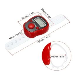 5-Digit Tally Clicker Counter Finger Clicker Ring Electronic Light Digital Counting Machine for Cricket Umpire and Various Counting Purpose(1Qty, Multicolor,Plastic) (Red) image 4