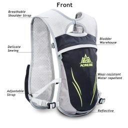 AONIJIE Hydration Packs 5.5L Trail Running Vest with 2L Bladder Reservoir Marathoner Hydro Backpack image 2