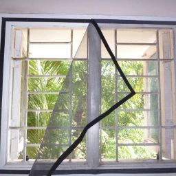 NETFLY MOSQUITO NET Little Shop Mosquito Net for Windows (35/47 inches (or) 3/4 feet (or) 90/120 cms) 1 Year Guarantee with Stitching (Black Color) image 4