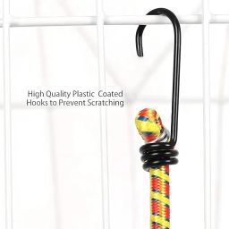 VERAT High Strength Stretchable Elastic Rope/Bungee Cord - Versatile for Hanging Clothes, Tying Behind Bikes, etc. (2m + Expandable) (Multicolour, Pack of 3) image 5