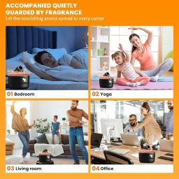 Fulminare Cannon Blast Aroma Humidifier, 7 Colors LED Vapor Cannon Humidifier Silent Diffuser, 2 Mode Creative Turret Air Aromatherapy Small Home Desktop Diffuser for Bedroom (Multicolour) image 5