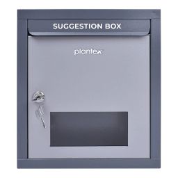 Plantex All in one Multipurpose use Box- Letter Box/Post Box for Gate Home and Office/Suggestion Box for Office use/Complaint/Donation Box with Lock Table Top or Wall Mount Pack of 1 - (Grey) image 2