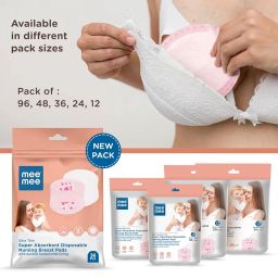 Mee Mee Ultra Thin Honeycomb Nursing Breast Pads 36pcs, Disposable Nursing Breast Pads, Super Absorbent Maternity Pads, Leak Proof Coverage image 5
