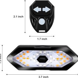 Linist Bicycle Tail Light Turn Signals,5 Modes 3 in 1 Function Rear Bicycle Indicator Light Tweeter Wireless Remote Control Rear Light USB Rechargeable Safety Warning Bike Lights, Easy to Fit image 4