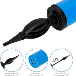 Manual Balloon Air Pump, Hand-Operated Inflator Tool, Color: Assorted image 1