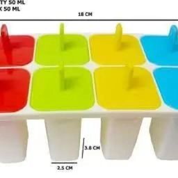 Manual Ice Cream Maker Set 8 Plastic Ice Cream Candy Kulfi Maker Mould ice Stick Trays Multicolor Plastic Ice Cube Tray (Pack of1) image 2