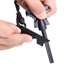 PSYCHE® Heavy Duty Big Size Magnesium Flint Rod Fire Starter with Metallic Multifunctional Scraper (Ruler + Bottle Opener + Wrench) image 2