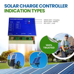 PWM Charge Controller with Mobile Charging - 30 Amps | 12V/300W, 24V/600W | 1-Year Service Warranty image 1