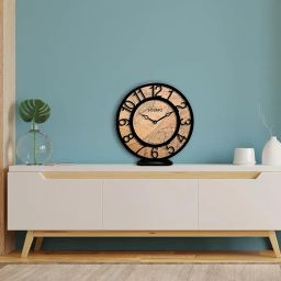 Amazon Brand - Solimo 8-Inch Plastic Analog Wall Clock/Table Clock - Map Dial (Black Frame, Quartz Movement) image 3