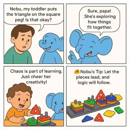Novo Baby Toys Smart Activity Fun&Learning Blocks Geometrics, Educational & Learning Sorter Toys, Color Choose Stacking Block Game for Kids Baby, 1 2 3+ Year Activity Toys (Geometric Block) image 2