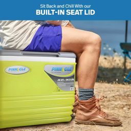 Pinnacle's 34.5 ltrs Eskimo Hard Cooler: Holds Ice up to 72 Hours | Fits 44 Cans | BPA-Free | Hands Free Lid and Side Handles | Portable Ice Cooler for Travel & Parties image 5