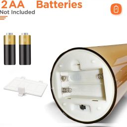 Amazon Basics Flameless LED Candles with Remote Controller & Timer | Golden Acrylic Fiber Glass | Set of 3 | (Golden) image 4