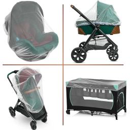 TurtleGrip Stretchable Mosquito Net for Stroller Perfect Bug Net for Cradles, Carriers, Car Seats | 29 x 21 Inch, White Pack of 1 image 4