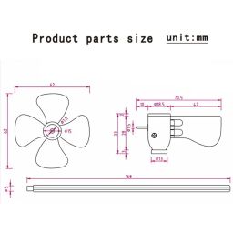 CALANDIS Mini Small Wind Generator Turbine Motor Blade Set LED DIY Power Teaching Model image 3
