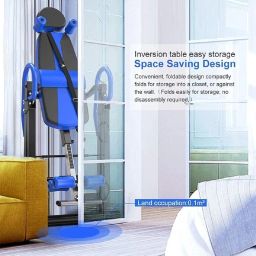 IRIS Heavy Duty Inversion Table with Headrest & Adjustable Protective Belt Back Stretcher Machine for Pain Relief Therapy image 2