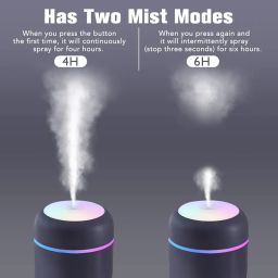 Super fitwell h20 Cool Mist Ultrasonic Humidifier for Room Moisture, Aroma Diffuser for Home, Essential Oil Diffuser with Colorful Light, Ideal for Office, car, Travel, Home (Multi Color) 300ml image 5