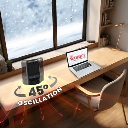 Warmex Electric PTC Room Heater for Home | Fast Heating with 2 Heat Setting 750/1500 W | Ideal for Bedroom and Office| Silent Operation for Small Space | Touch Display & Fan Mode Safety Features image 4