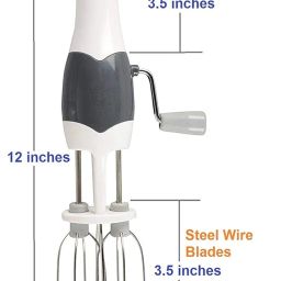 Manual Egg Beater | Hand Blender | Hand Mixer | Whisker | Cream Mixer with Stainless Steel Wire Blade for Kitchen image 2