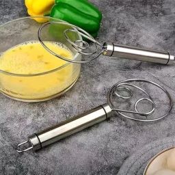 Atta Kneader Dough Maker with Stainless Steel Food Processor Roti Atta Blender Beater Manual Flour Mixer for Egg, Bread, Cake, Pastry, Pizza Dough image 3