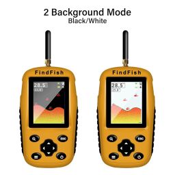 ESANHAO Fish Finder Portable Wireless Depth Finder for Boats Kayaks with Color LED Display Black/White Model Wireless Operating 100m (Sonar & Radio 2 airwave) image 1