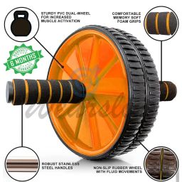 Wearslim® Professional Abdominal Wheel With Push Up Bar | Ab Roller With Workout Push-up Stands for Exercise Fitness Gym for Men & Women (Ab Roller Push Up Bar Combo) image 2