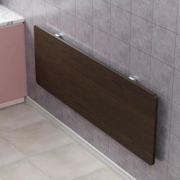 Lukzer Engineered Wood Wall Mounted Folding Table for Kitchen, Computer, Workstations Multi Function Computer Desk Workbench (MT-001 / Wenge /120 × 40 cm) DIY (Do It Yourself) image 4