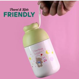 LiLLMONKiDZ Vacuum Insulated Food Jar for Baby/Kids 350ml, Thermos Flask Keeps Food Warm for Up to 10 Hrs, Small Hot Box As Multipurpose Container for Storing, Milk, Water, Juice & Travel Friendly image 1