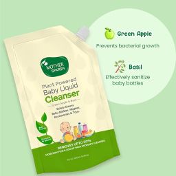Mother Sparsh Natural Baby Liquid Cleanser (Powered by Plants) Cleanser for Baby Bottles, Nipples, Accessories and Toys, Refill Pack (500ml) image 2