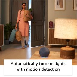 Amazon Echo Dot (5th Gen) | Smart speaker with Bigger sound, Motion Detection, Temperature Sensor, Alexa and Bluetooth| Black image 4