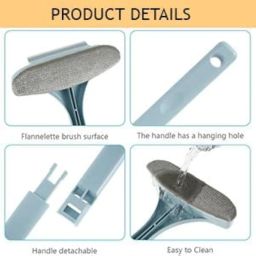 MOROVIK Multifunctional Screen Brush 2 in 1 Mesh Cleaning Brush & Wiper with Extended Handle Window Cleaning Brush Net Cleaner Double-Sided Window Cleaner Window Mesh Cleaner, Multi Color (1) image 5