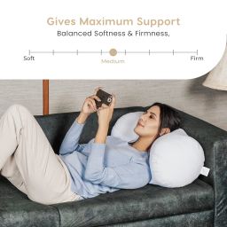 MY ARMOR Microfiber Bolster Pillow Set of 2 for Bed & Sofa | Diwan Cushions | Light, Soft & Fluffy for Neck & Back Support, Washable and Durbale Pillow with Inner Cover Only, White, 10" x 25" image 3