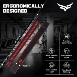 XTRIM Elastic BFR (Blood Flow Restriction) Workout Bands with Hook & Loop Closure for Biceps & Triceps Training, Gain Arms and Shoulder Muscles Without Lifting Heavy Weights (Red) image 5