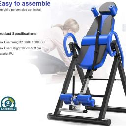 IRIS Heavy Duty Inversion Table with Headrest & Adjustable Protective Belt Back Stretcher Machine for Pain Relief Therapy image 4