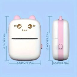 Pocket Mini Printer Portable Wireless Thermal Printer for Photos, Labels, Notes & Documents Bluetooth Printer for Smartphone, Compact & Rechargeable, Ideal for Travel & Home Use image 3