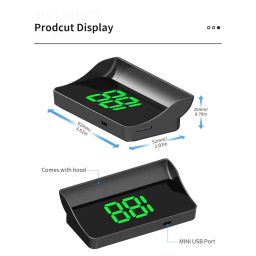 LOOM TREE Car HUD Head up Speed Meter Display Over Speed Warning for Buses Trucks White MP H image 2