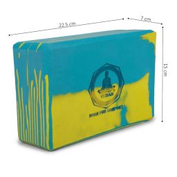 Vedam Yoga Block | Yoga Brick (Set of 2, Extra Large Size), High Density Premium EVA Foam Material, Odour Resistant, Soft Surface for balance, support & performance image 2