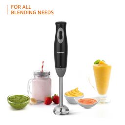 amazon basics 300 Watts Hand Blender With Stainless Steel Stem For Hot/Cold Blending And In-Built Cord Hook, Isi-Marked, Black image 5
