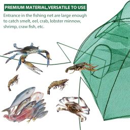 Proberos® Foldable Fishing Net Trap with Rope image 2