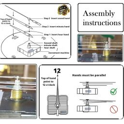 KEDAR® Ajanta Quartz Ortime Sweep & Silent Movement Machine for Wall Clock with Fancy Needles (Made in India)-S082 image 4