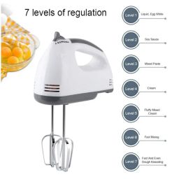 Lapras 180 W 2021 Edition Electric Beater High Speed Hand Mixer Egg Beater for Cake Making and Whipping Cream with 7 Speed Control (White) image 1